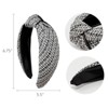 Wrapables Wide Knotted Headbands, Top Knot Headbands for Women and Girls, Black Tweed - 3 of 4