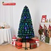 SUGIFT 6ft Pre-Lit Fiber Optic Artificial Christmas Tree,  Xmas Tree with Colorful 235 LED Lights and 230 Branch Tips - 2 of 4
