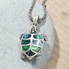 Ross-Simons Abalone Shell Bali-Style Turtle Pendant Necklace in Sterling Silver Size 18 - 3 of 4
