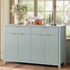 Lyngins Sideboard Buffet Cabinets with 4 Doors,2 Drawers,Aluminum Handles,Wave-Pattern Coffee Bar Cabinets,Credenzas for Kitchen,Entryway - 2 of 4