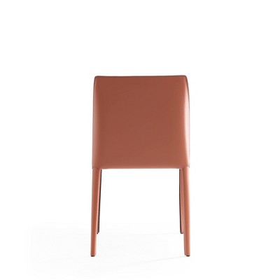 Manhattan Comfort Paris Clay Saddle Leather Upholstered Dining Chair Set