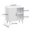 Storage Cabinet, Accent Cabinet with Solid Wood Feet - 4 of 4