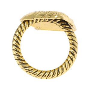 Unique Bargains Napkin Rings Stainless Steel Gold Tone 1 Pcs - 1 of 3