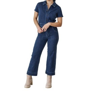 Women's Polly Denim Jumpsuit - KanCan - 1 of 4