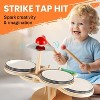 iPlay, iLearn Toddler Wooden Drum Set, Kids Musical Instruments Toy - 3 of 3