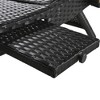 Okak 2-Piece Outdoor Wicker Chaise Lounge Chairs Set,Adjustable Patio Loungers with Pull-Out Side Table for Backyard,Garden,Patio - 4 of 4