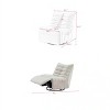 GustoWave 61'' Modern Lounge Chair with Side Pocket, 220lbs Load Capacity, Velvet Lazy Chair Lake Blue - 2 of 4