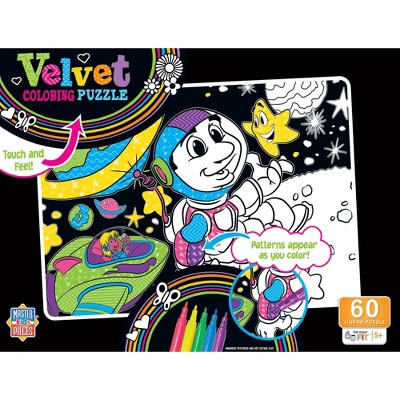 MasterPieces Puzzles Collection -  Space Astronauts Velvet Coloring 60 Piece Right Fit Jigsaw Puzzle