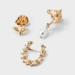 Western Pin Set 3pc - Universal Thread™ Gold - 1 of 2
