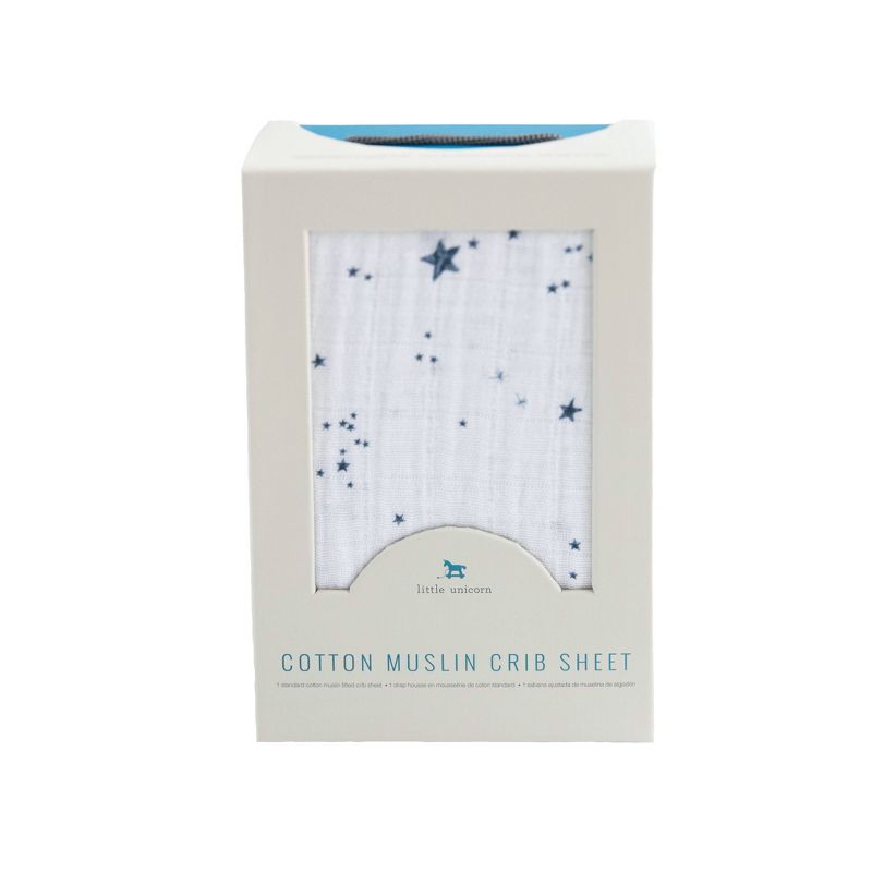 Little Unicorn Cotton Muslin Crib Sheet, 4 of 11
