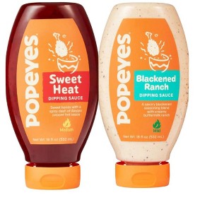 Popeyes Sauce Variety Pack, 18 fl. oz (Sweet Heat and Blackened Ranch) - 1 of 1