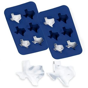 Impresa [2-Pack] Texas Ice Cube Tray for Proud Texans - Silicone Mold for Cool Novelty Gifts - Tray for 6 Cubes - 12 Cubes Total - 1 of 4