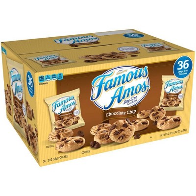 Famous Amos Chocolate Chip Bite Size Cookies - 72oz/36ct