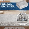 Washable Vintage Border Runner Rug Non-Slip Low Pile Stain-Resistant Boho Throw Carpet for Kitchen Hallway Living Room Bedroom. - 4 of 4