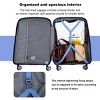 FURNIinspire Bag and Luggage Sets Stylish Hard Shell Suitcase Set 3 Piece Travel Luggage with Spinner Wheels for Family, Blue, 19.29"*11.42"*29.53" - 4 of 4