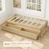 Tangkula Twin Size Captain Bed w/ 2 Drawers Slats Support Twin Daybed Heavy Duty Wood Natural - image 3 of 4