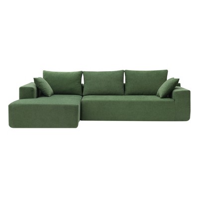 GDFStudio Elio Modern L-Shape 2 Piece Modular Sectional Sofa Set with Pollows