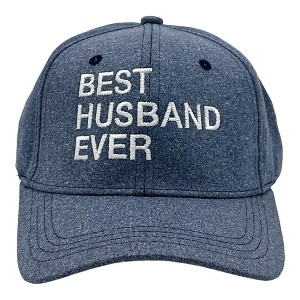 Best Husband Ever Hat Funny Sarcastic Graphic Novelty Baseball Cap - Crazy Dog Blue Standard - 1 of 4