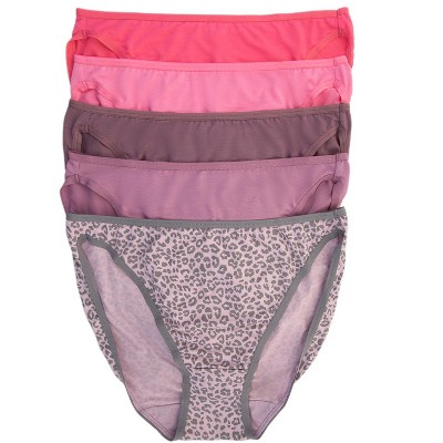 Felina | So Smooth Modal Hi Cut Panty | Hi Leg Opening Panties for Women | 5-Pack