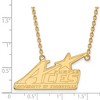Black Bow Jewelry 10k Yellow Gold Evansville Purple Aces NCAA Necklace 18 Inch - 2 of 4