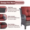 Gymojoy 7 Piece Outdoor Wicker Sofa with Patio Chairs with Coffee Table and Ottoman Sets - 4 of 4