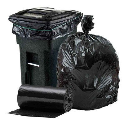 Plasticplace Toter Compatible Trash Bags, 64 Gallon, Black (25 Count ...