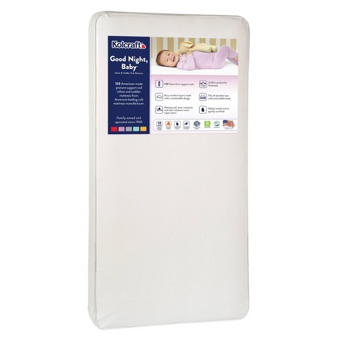 Kolcraft Good Night Baby Crib and Toddler Mattress