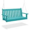 WestinTrends Malibu Outdoor Patio HDPE Hanging Front Porch Swing Bench - 4 of 4