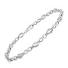 Haus of Brilliance Silver Diamond Accent Alternating Infinity Shape and Pear Shape Link Bracelet - 2 of 4