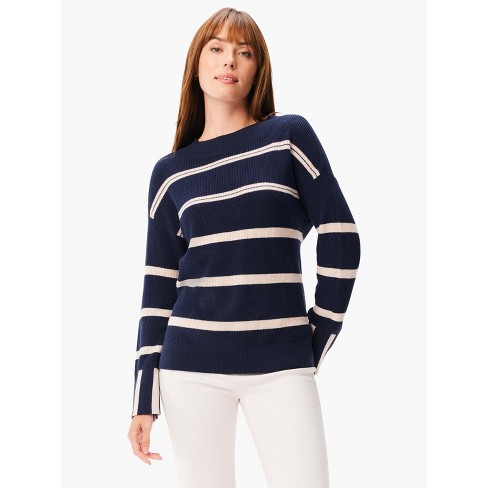 Women's Crewneck Pullover Sweater - Knox Rose™ Green Striped Xs : Target