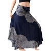 Women's Boho Maxi Skirt - Floral Print Long Flowy Skirt Hippierose Blue - 2 of 4