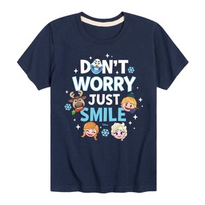 Boys' - Disney - Don't Worry Be Emojis Short Sleeve Graphic T-Shirt - 1 of 4