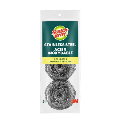 Scotch-Brite Stainless Steel Scrubbing Pads - 3ct