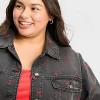 Women's Denim Oversized Trucker Jacket - Wild Fable™ Black Wash - 4 of 4