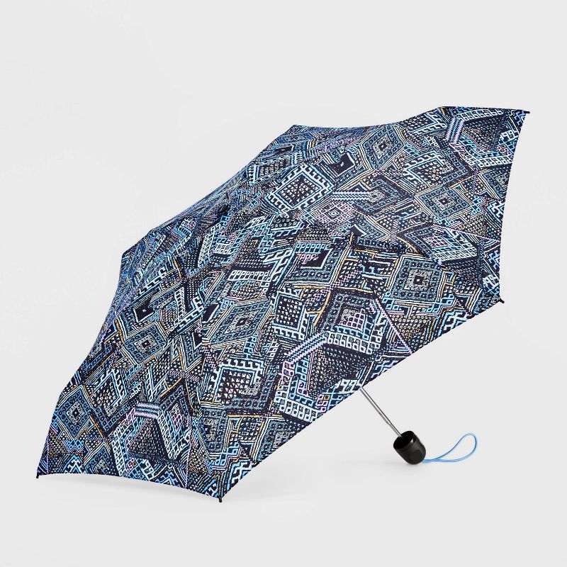 ShedRain Mini Manual Compact Umbrella - Bue Patches, 1 of 8
