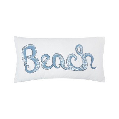 C&F Home 12" x 24" Octopus Tentacles "Beach" Beaded Accent Throw Pillow