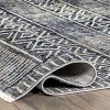 Nuloom Kattie Geometric 5x8 Indoor Area Rug for Living Room Bedroom Dining Room Kitchen, Blue/Ivory - 4 of 4