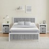 Bed Frame with Wave Wood Headboard Full Platform Bed Frame with Safe Rounded Corners and Under Bed Storage Strong Metal Slats Support No Box Spring N - 3 of 4