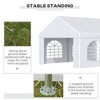 Resenkos Canopy, Outdoor Canopy Tent,13' x 16.5' Heavy Duty Party Tent & Carport with Removable Sidewalls and Double Doors, White - 4 of 4