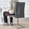 FONTOI 6PCS Arch Dining Chairs with High Resilience, Dining Chair with Arched Metal Legs for Living Room, Dark Gray&Silver, 21.6"*39"*17.3" - 2 of 4