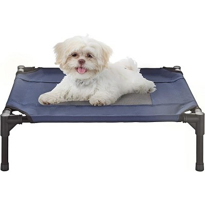 PETMAKER-Elevated Dog Bed - 24.5x18.5-Inch Portable Pet Bed with Non-Slip Feet - Indoor/Outdoor Dog Cot or Puppy Bed for Pets up to 25lbs by (Blue)
