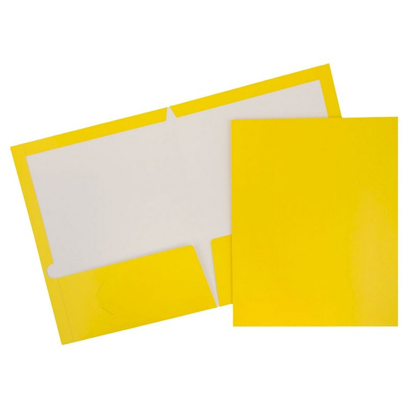 JAM 6pk Glossy Paper Folder 2 Pocket - Yellow, 1 of 15