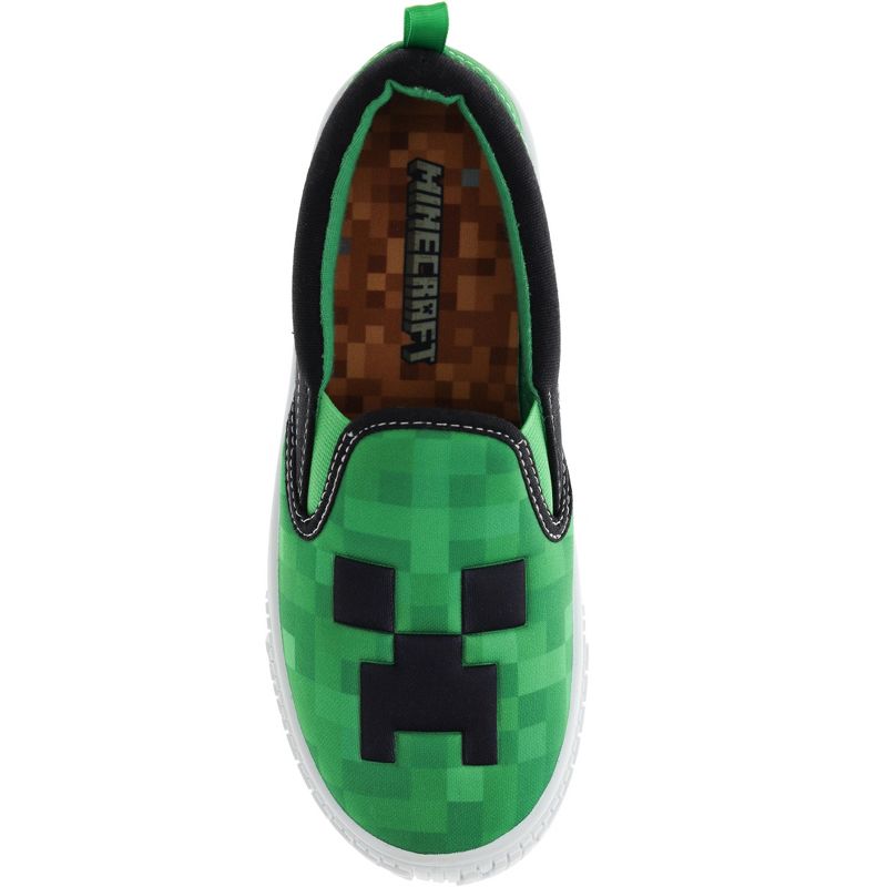 Minecraft Boys' Slip-On Shoes for Little Kids, Sport Skate Shoe Casual, 3 of 8