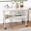 Stainless Steel Work Table with Backsplash - Heavy Duty Commercial Prep Table for Restaurant, Kitchen, Hotel, Home Use - 4 of 4