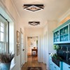 LLHZSY Farmhouse Integrated LED Ceiling Lights Rectangle Wood Flush Mount Hallway Entryway Light-1 Light - 4 of 4