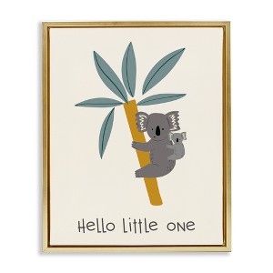 Stupell Industries Hello Little One Koalas Floating Frame Canvas Art - 1 of 4