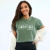 Simply Sage Market Women's Merry Trees Short Sleeve Garment Dyed Tee - 2 of 4