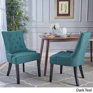 Christopher Knight Home Maggie Contemporary Tufted Armless Dining Chairs (Set of 2) - 1 of 4