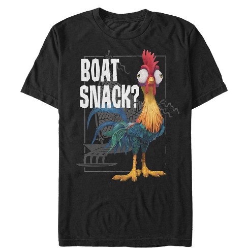 Moana Mens Moana Hei Hei Chicken Slim Fit Short Sleeve Crew Graphic Tee Black Large Target