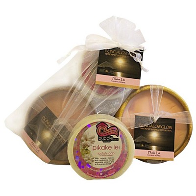 Pikake Lei Loofah Lather/Soy Poi Candle Gift Set